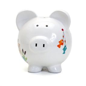 img 2 attached to 🐷 Delightful Child Cherish Ceramic Piggy Fishing Keepsake - Perfect for Saving Precious Memories and Creating a Fun Saving Habit!