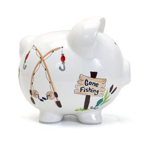 img 1 attached to 🐷 Delightful Child Cherish Ceramic Piggy Fishing Keepsake - Perfect for Saving Precious Memories and Creating a Fun Saving Habit!