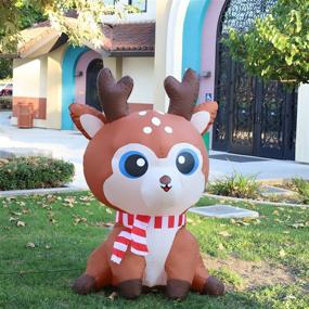 img 3 attached to 🎅 GOOSH 5 FT Christmas Inflatable Reindeer Yard Decoration with Built-in LED Lights - Clearance Sale