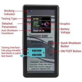 img 3 attached to 🔍 Transistor Tester - DROK Mosfet Transistor Capacitor Tester with Mega328 - NPN PNP Diode Resistor Inductor Capacitance MOS SCR ESR - Automatic Checker Detector