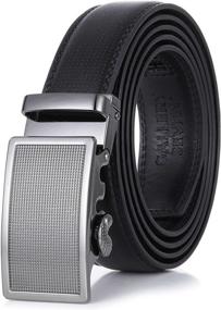 img 4 attached to 👔 Gallery Seven Genuine Leather Ratchet Belt for Men - Premium Men's Accessories