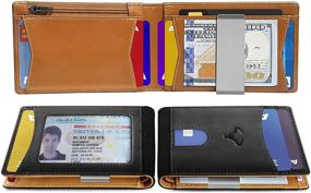 img 1 attached to Bulliant Leather Wallet Holders for Men - 11 👛 Cards Capacity | Organizers for Wallets, Card Cases, and Money