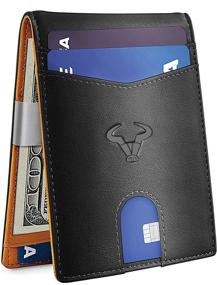 img 3 attached to Bulliant Leather Wallet Holders for Men - 11 👛 Cards Capacity | Organizers for Wallets, Card Cases, and Money