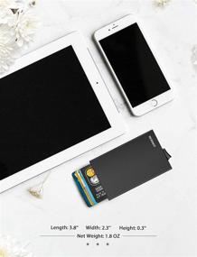 img 1 attached to 💼 LUNGEAR Wallet Credit Aluminium Cards – Stylish Black Men's Accessories for Everyday Use