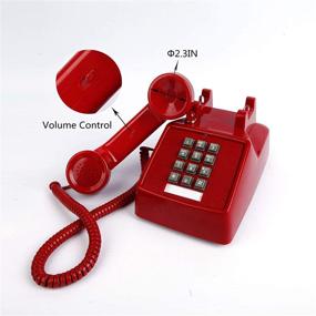 img 2 attached to 📞 Retro Single Line Corded Desk Phone with Extra Loud Ringer - Ideal for Home, Hotel, Office, and School Use!