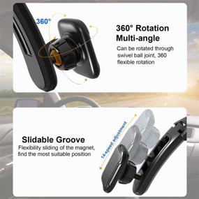 img 2 attached to 📱 TIMPOU Magnetic Phone Car Mount: Universal Dashboard Holder with Air Vent Clip, Strong Suction Cup, Long Arm & Powerful Magnets for All Smartphones