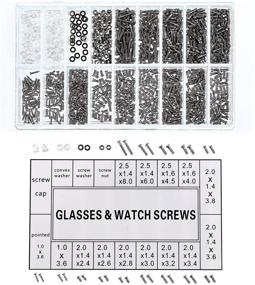 img 2 attached to Sumind Eyeglass Repair Kit - 150 Pairs of Nose Pads and 1000 Pieces of Screws, Nut Washers. Includes Tweezers, Screwdriver, and Cleaning Cloth