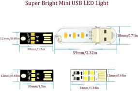 img 3 attached to 🔦 DaFuRui 12pcs USB Light Keychain: Super Bright LED Mini Night Light for Laptop Keyboard - Portable USB Port Circuit Boards