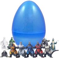 🦖 coolinko 10pcs godzilla figurines with jumbo easter egg - vibrant colors and resilient designs - best for kids cake toppers, party favors, and easter basket fillers logo