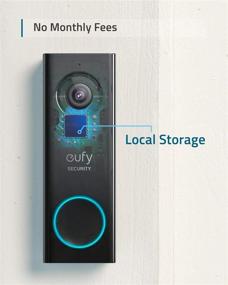 img 2 attached to 🚪 Eufy Security Wi-Fi Видеодверь: HD 1080p, Без ежемесячной платы, Локальное хранение, Обнаружение людей