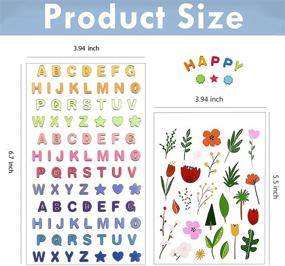 img 2 attached to 25 Sheets Colorful Korean Deco Stickers - Alphabet, Numbers, Ribbons, Stars, 🎨 and Love for Arts, Crafts, Greeting Cards, Photos, Scrapbooks, Home Decor, and DIY Projects