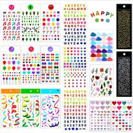 25 sheets colorful korean deco stickers - alphabet, numbers, ribbons, stars, 🎨 and love for arts, crafts, greeting cards, photos, scrapbooks, home decor, and diy projects logo