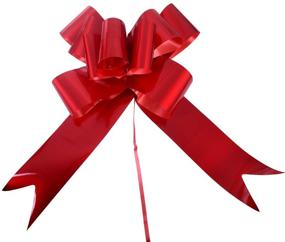 img 3 attached to 23 Inch Large Red Car Bow Ribbon - Perfect Decoration Wrap for Birthday, Wedding, and Oversized Presents (Red)