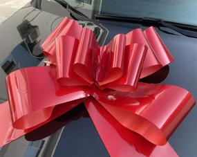 img 1 attached to 23 Inch Large Red Car Bow Ribbon - Perfect Decoration Wrap for Birthday, Wedding, and Oversized Presents (Red)