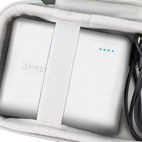 img 1 attached to Khanka Hard Travel Case Replacement For Anker PowerCore 13000 13000MAh 10400 Portable Charger 2-Port Ultra Battery Power Bank (Long White Zipper)