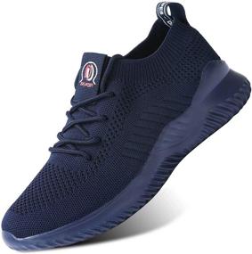 img 4 attached to 🏃 Ultra-Light Breathable Men's Athletic Sneakers: Perfect for Walking and Running