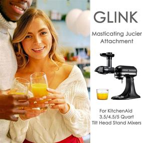 img 3 attached to 🥤 Cold Press Juicer Attachment for KitchenAid - Efficient Masticating & Slow Juicer Attachment, Fits 3.5/4.5/5 Quart Tilt Head Stand Mixers, Black