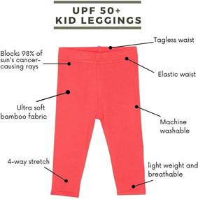 img 3 attached to 🌞 UPF 50+ Sun Protection Leggings for Boys & Girls - Soft Bamboo by Shedo Lane Kids
