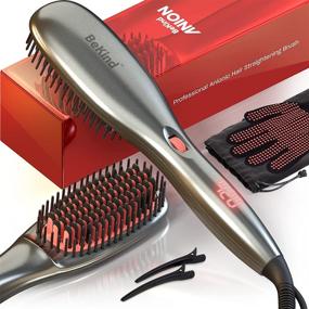 img 4 attached to 🎁 BeKind 30-IN-1 Anion Hair Straightener Brush: Upgraded with Fast Heat-Up, Anti-Scald Design & Variable Temperature Settings – Perfect Gifts for Girls and Women