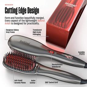 img 1 attached to 🎁 BeKind 30-IN-1 Anion Hair Straightener Brush: Upgraded with Fast Heat-Up, Anti-Scald Design & Variable Temperature Settings – Perfect Gifts for Girls and Women