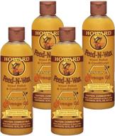 🪵 howard products feed-n-wax wood polish & conditioner, orange - improved formula, 16 oz (pack of 4) logo