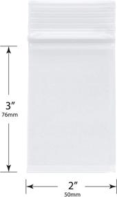 img 2 attached to 🔒 Plymor Heavy-Duty Plastic Ziplock Bags, 4 Mil, 2x3 Inches (Pack of 100)