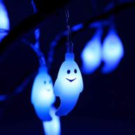 👻 halloween ghost fairy lights: spooky 20 leds battery operated string lights for haunting halloween decorations логотип