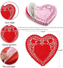 img 2 attached to ❤️ Romantic Valentines Heart-Shaped Doilies: The Perfect Valentine Decorations