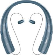 🎧 bluenin bluewave pro 1 bluetooth headphones speaker 2 in 1: retractable earbuds, 3d stereo sound, sweatproof, neckband wearable speaker - navy blue логотип