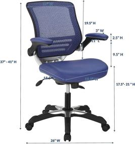 img 2 attached to Modway Vinyl Office Chair Flip Up Furniture and Home Office Furniture