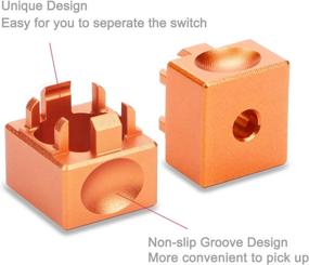 img 2 attached to 🍊 Enhanced Fashion Kingdom Aluminum Alloy Switch Opener with Keycap Puller for Cherry MX Switches – Vibrant Orange Innovation