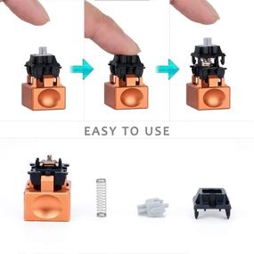 img 1 attached to 🍊 Enhanced Fashion Kingdom Aluminum Alloy Switch Opener with Keycap Puller for Cherry MX Switches – Vibrant Orange Innovation