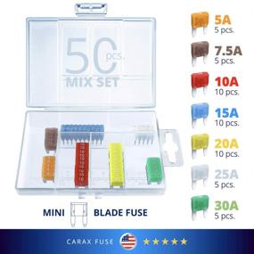 img 3 attached to 🚗 CARAX Glow Fuse – Premium Mini Blade Assortment Kit – 50 pcs. – LED Automotive Fuse with Easy Identification – Glow When Blown – Smart Auto Glow Technology – Mix 50 pcs.