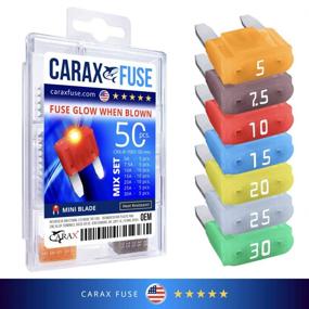 img 2 attached to 🚗 CARAX Glow Fuse – Premium Mini Blade Assortment Kit – 50 pcs. – LED Automotive Fuse with Easy Identification – Glow When Blown – Smart Auto Glow Technology – Mix 50 pcs.