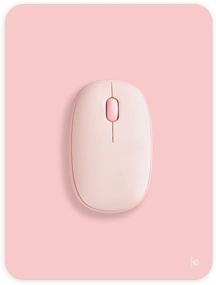 img 4 attached to 🐭 Portable & Washable Mini Mouse Pad 6 x 8 Inch, Audimi Small Mouse Pad Thick for Laptop Wireless Mouse, Ideal for Home Office and Travel (Pink)