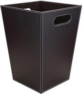 stylish kingfom classic leather trash cans: your ideal waste paper basket solution for bathroom, kitchen, office, and high class hotel logo