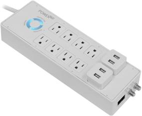 img 2 attached to 💡 Maximize Protection & Convenience: Panamax P360-8 8-Outlet Floor Surge Protector/Charging Station