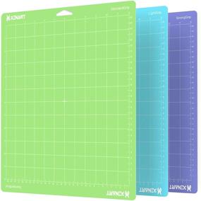 img 4 attached to 🔪 Xinart Cutting Mat for Cricut Maker 3/Maker/Explore 3/Air 2/Air/One - 3 Pack (12x12 Inch) - StandardGrip, LightGrip, StrongGrip - Adhesive Sticky Quilting Cricket Mats for Cricut