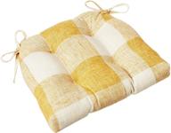 🪑 подушка pillow perfect indoor/check please sunshine chair pad - реверсивный, желтый, 2 шт.: найдите идеальный комфорт с этим стильным набором подушек для стула! логотип