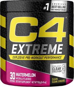 img 4 attached to Watermelon C4 Extreme Pre Workout Powder: Energy Supplement for Men & Women with 200mg Caffeine, Beta Alanine, and Creatine - 30 Servings