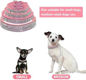 img 2 attached to 🐾 Sparkling Rhinestone Leather Dog Collar - Elegant Crystal Studded Accessory for Your Beloved Dog & Kitty Cat