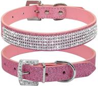 🐾 sparkling rhinestone leather dog collar - elegant crystal studded accessory for your beloved dog & kitty cat logo