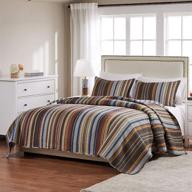 🛏️ stylish greenland home durango quilt set for king/california king - 3 piece set logo