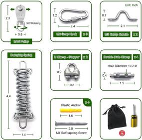 img 1 attached to 🐾 114ft Heavy Duty Dog Tie Out Cable Set with 8.2ft Runner - Easy-to-Use Portable Overhead Trolley System for Dogs up to 200lbs - Ideal Dog Runner for Yard, Camping, and Outdoor Activities - No Tools Required