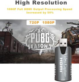 img 1 attached to 🎥 Exuca 4k HDMI в USB 2.0 Аудио Видео Карта для Захвата - Полное HD 1080p Запись Прямо для Игр, Трансляций, Обучения, Видеоконференций - Совместима с iPhone, Видеокамерой, Компьютером.