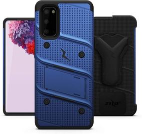 img 3 attached to 📱 ZIZO Bolt Series Galaxy S20 Case: Ultimate Protection with Kickstand Holster Lanyard, Blue/Black