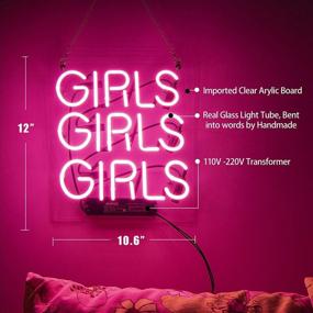 img 2 attached to Vibrant Neon Signs Girl Wall Decor: Liven Up Your Bedroom with LED Neon Light Sign