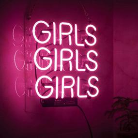 img 1 attached to Vibrant Neon Signs Girl Wall Decor: Liven Up Your Bedroom with LED Neon Light Sign