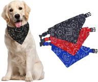 adjustable buckle hxn dog bandana - handmade collar for dogs, triangle birthday bandana, washable scarf for small medium large puppies logo