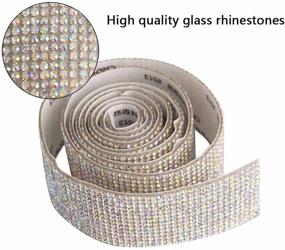 img 1 attached to 💎 Add Sparkle to Your Crafts: Focal20 2 Rolls Self Adhesive Crystal Rhinestone Diamond Ribbons for DIY Decorations, Arts, Crafts, Cars, and Gifts (Colorful, 2 Yards)